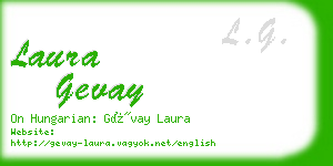 laura gevay business card